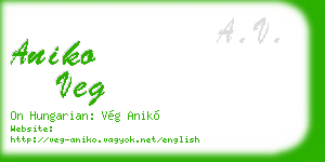 aniko veg business card
