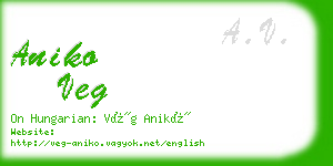 aniko veg business card